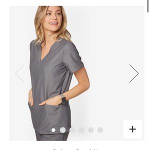 Casma denim Figs scrub top